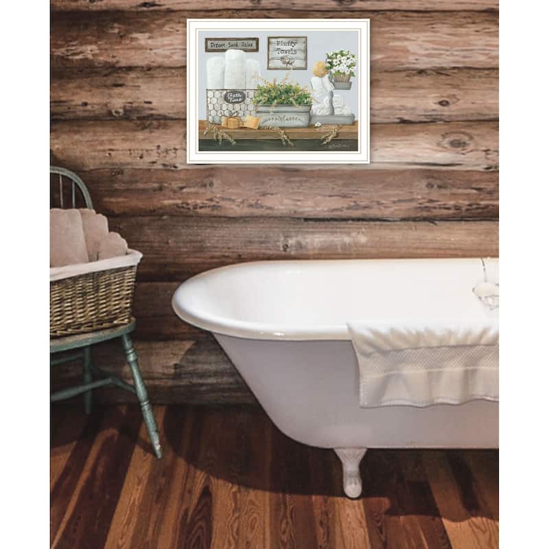 TrendyDecor4U Contemporary "Fluffy Towels" Framed Print Wall Art