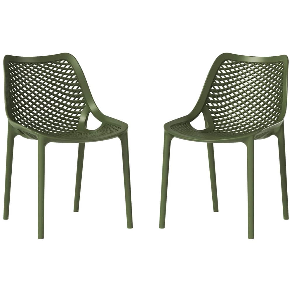 Frond and Form Outdoor Stacking Dining Side Chair (Set of 2)
