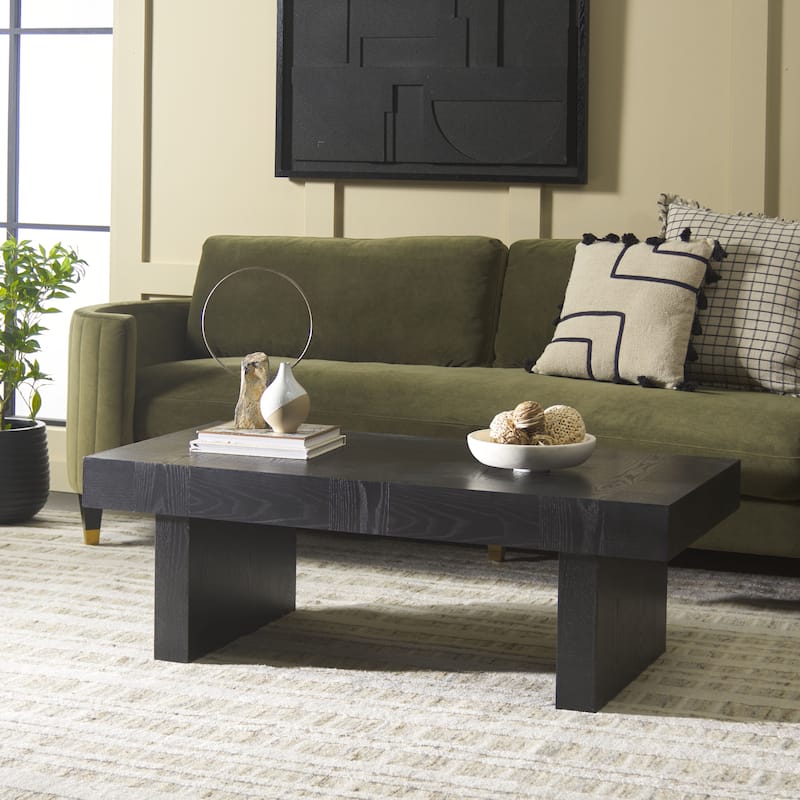 SAFAVIEH Habana Rectangular Coffee Table - 47"W x 24"D x 16"H - Black