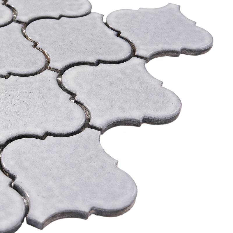Arabesque 3.3" x 3.4" Porcelain Glossy Mosaic Tile