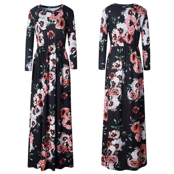 Shop Floral Maxi Dress In Plus Size To 3xl Overstock 21694868