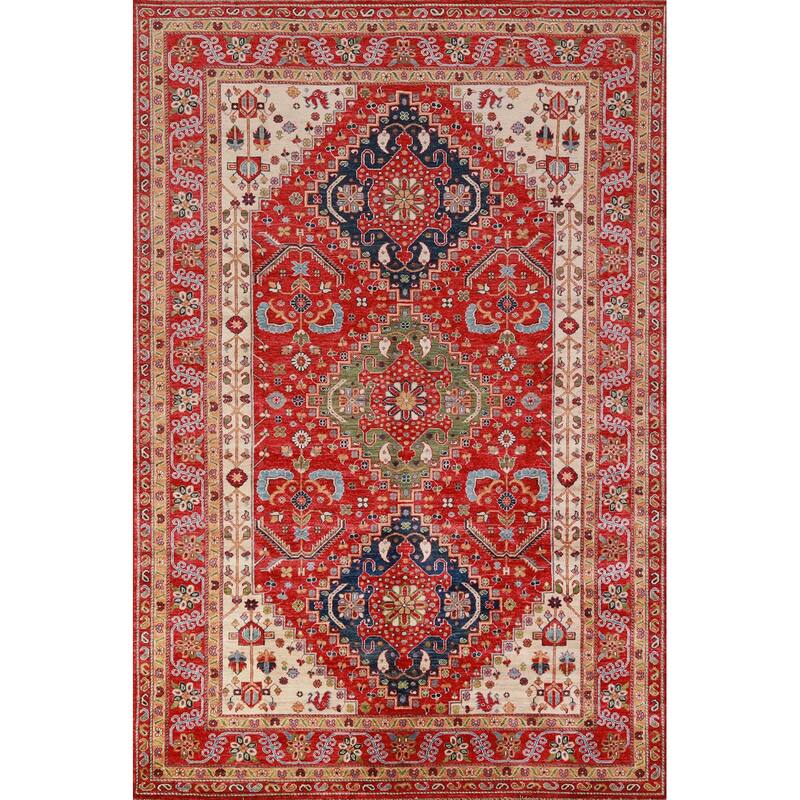 Vegetable Dye Ziegler Area Rug Handmade Oriental Wool Carpet - 6'7"x 9'9"