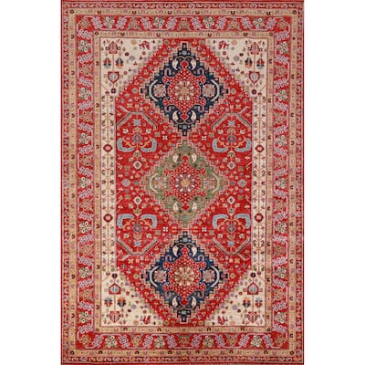 Vegetable Dye Ziegler Area Rug Handmade Oriental Wool Carpet - 6'7"x 9'9"