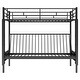 preview thumbnail 7 of 10, Twin Over Full Metal Bunk Bed, Convertible Futon with Safety Guardrails and Ladder, Contemporary Multi-Function Design, Black