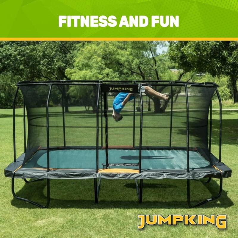 Rectangular Trampoline Pro with Enclosure - High-Performance Spring Layout & Durable Full Support Structure - 216