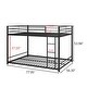 preview thumbnail 5 of 6, Full over Full Metal Bunk Bed with Upper-level Guardrail & Stepped Tube, Heavy Duty Space-Saving Design, Easy Assembly, Black
