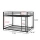preview thumbnail 3 of 6, Metal Bunk Bed with Ladder and Guardrails, Heavy Duty Bunk Bed Frame