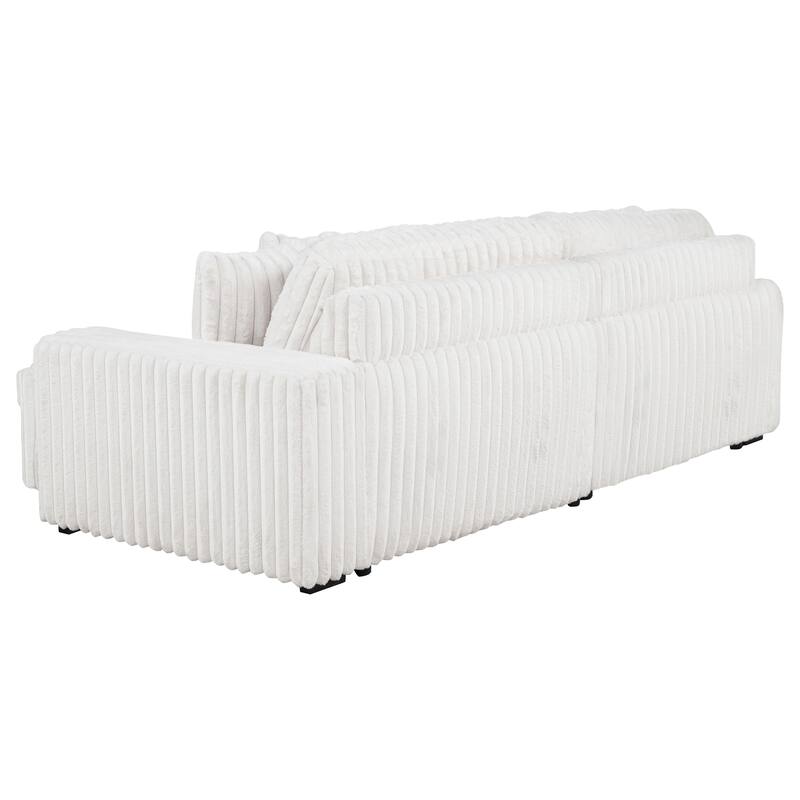 Jacana Corduroy Upholstered Dual Power Chaise Sofa