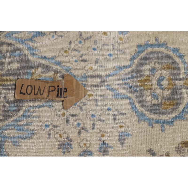 Tabriz Persian Area Rug Handmade Beige Wool Carpet - 6'7"x 9'8"