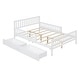 preview thumbnail 21 of 24, Full Size Wood Platform Bed with Guardrails on Both Sides and 2 Storage Drawers, Gray