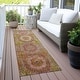 preview thumbnail 75 of 101, Machine Washable Indoor/Outdoor Boho Global Chantille Rug Orange - 2'3" x 7'6"