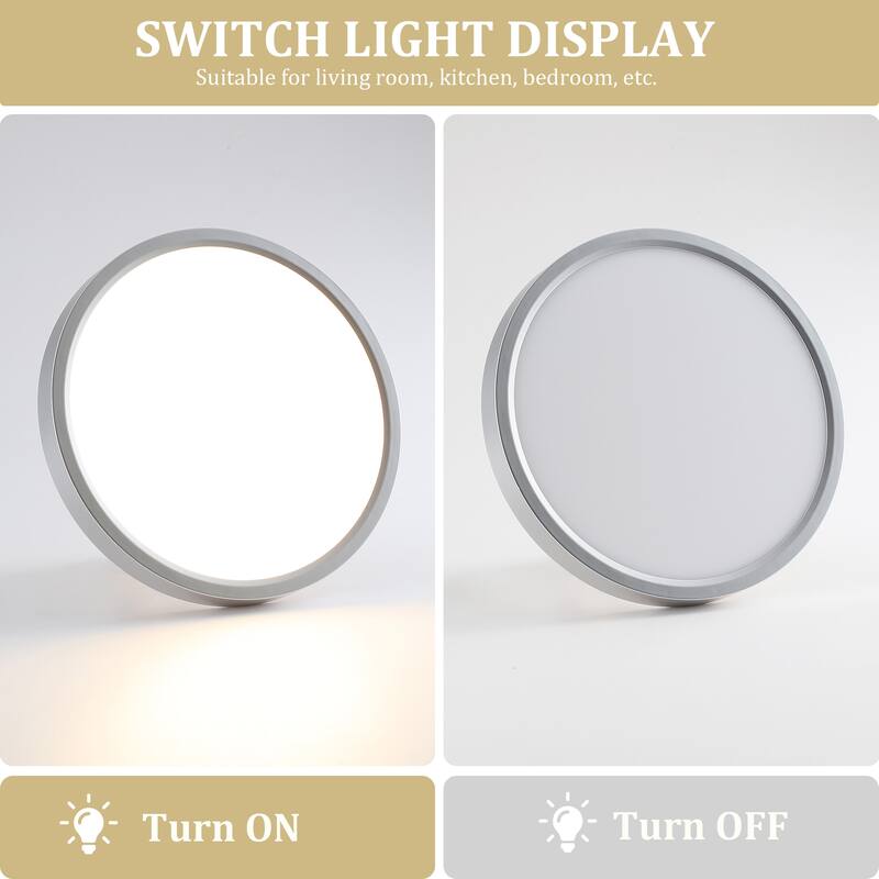 Modern 9.06-inch Round LED Flush Mount Ceiling Lighting for Hallway Bedroom