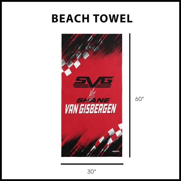 dimension image slide 3 of 19, NASCAR Simple Speed Beach Towel