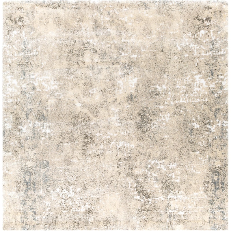 Livabliss Tuscany Plush Abstract Area Rug - Brown - 7'10" x 7'10" Square