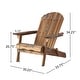 preview thumbnail 17 of 54, Hanlee Acacia Wood Folding Adirondack Chair by Christopher Knight Home - 29.50" W x 35.75" D x 34.25" H