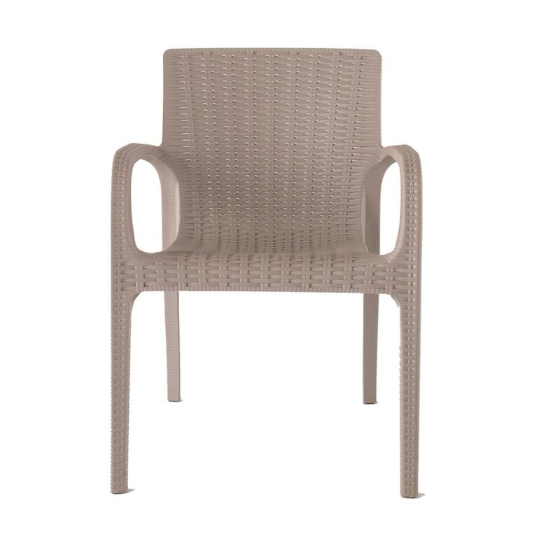 Koppla Resin Stackable All-Weather Dining Armchair, Set of 2