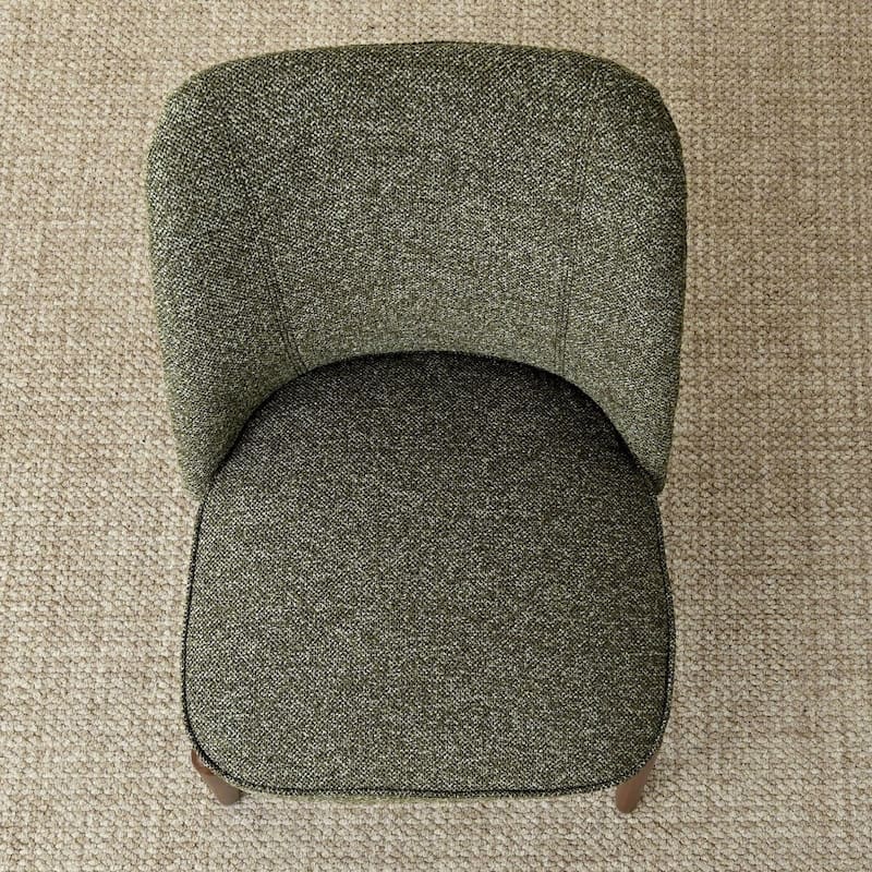 19.5" Seat Height Upholstered Solid Wood Full Back Dining Side Chair