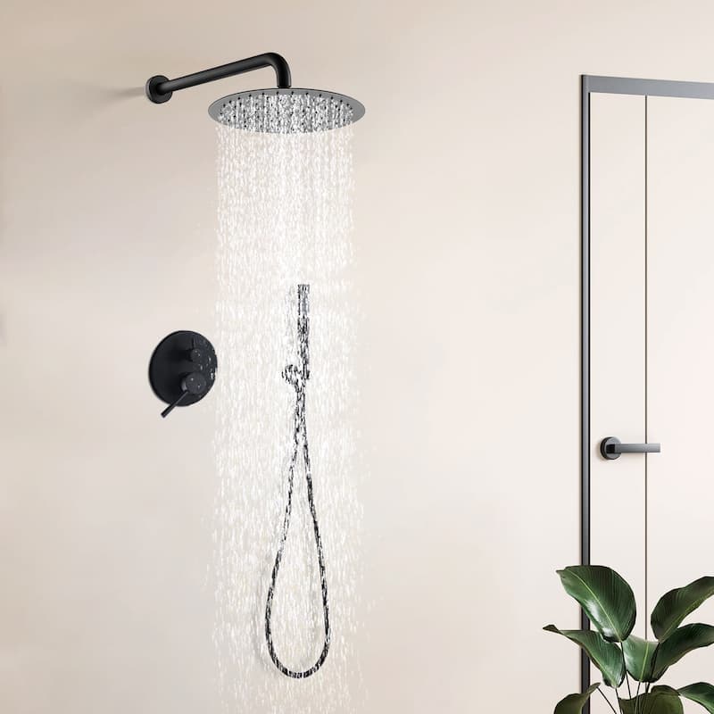 Topcraft Wall Mount Rain Shower System with Hand Shower