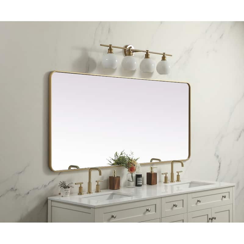 Indigo Home Soft Corner Metal Rectangle Mirror 32x72 Inch
