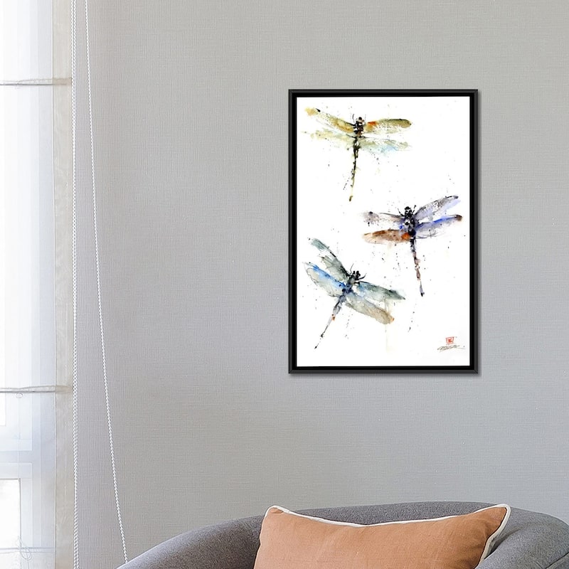 iCanvas "Dragonflies" by Dean Crouser Framed Canvas Print