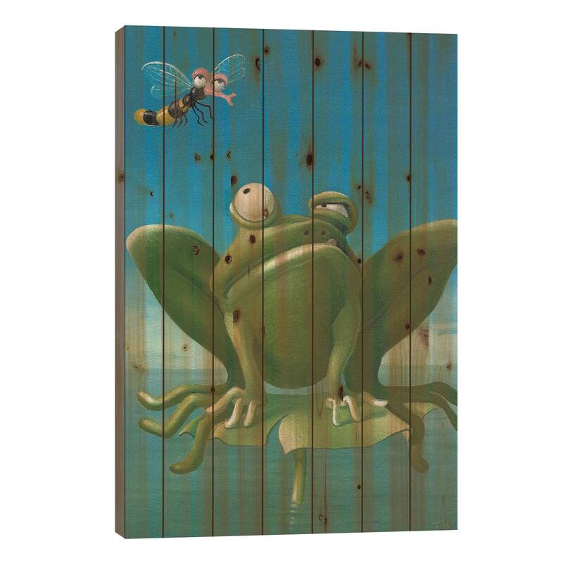 In The Danger Zone Print On Wood by Frank Warmerdam - Multi-Color - 26x18x1.5