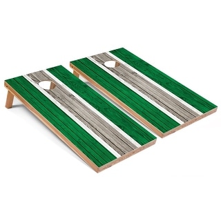 Solid Wood Cornhole Boards - Kelly Stripes Design