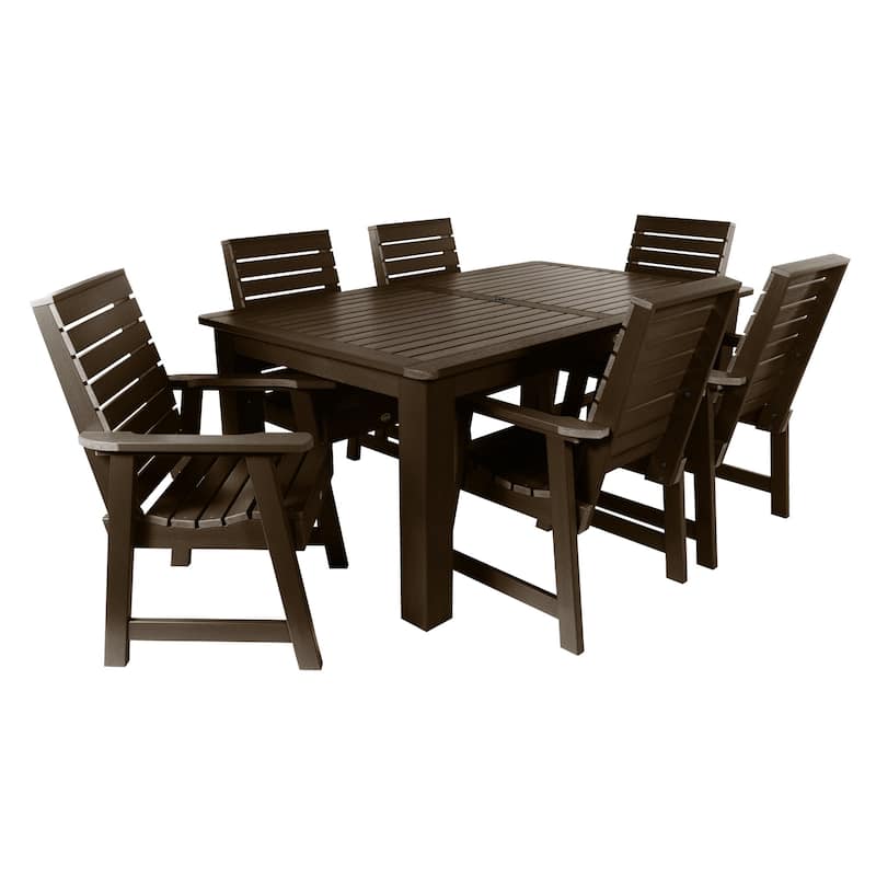 HIGHWOOD PROFESSIONAL 7- Piece Outdoor Dining Set 42x72 - Weathered Acorn