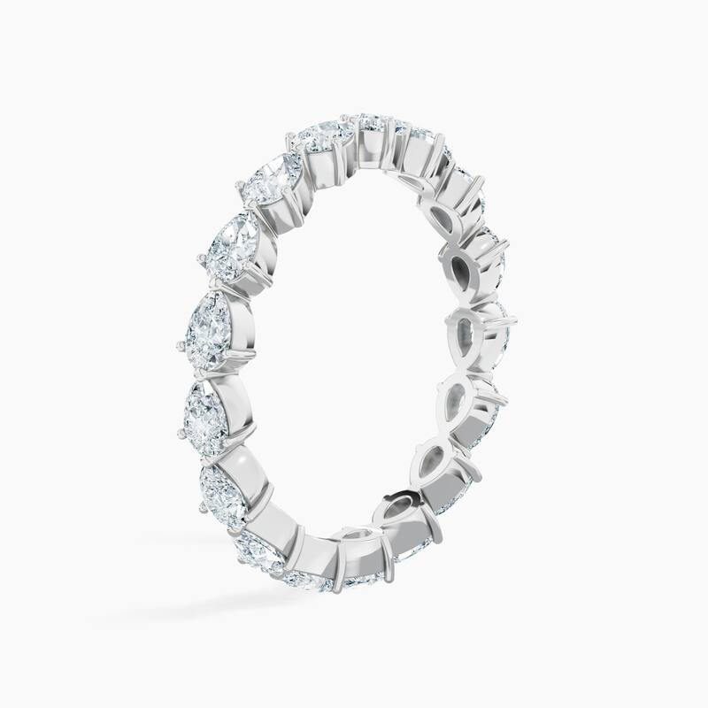 Auriya 14k Gold Pear East-West Lab Grown Diamond Eternity Band 1.70 - 6.75 ct. tw. (F-G, VS)