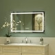 preview thumbnail 14 of 19, ExBrite 40 x 24 inch,Anti Fog,LED Bathroom Mirror,Night Light,Dimmable,Touch Button,Slim,Waterproof IP44,Horizontal Mounted 40'' X 24''(Dual Color Temperature)