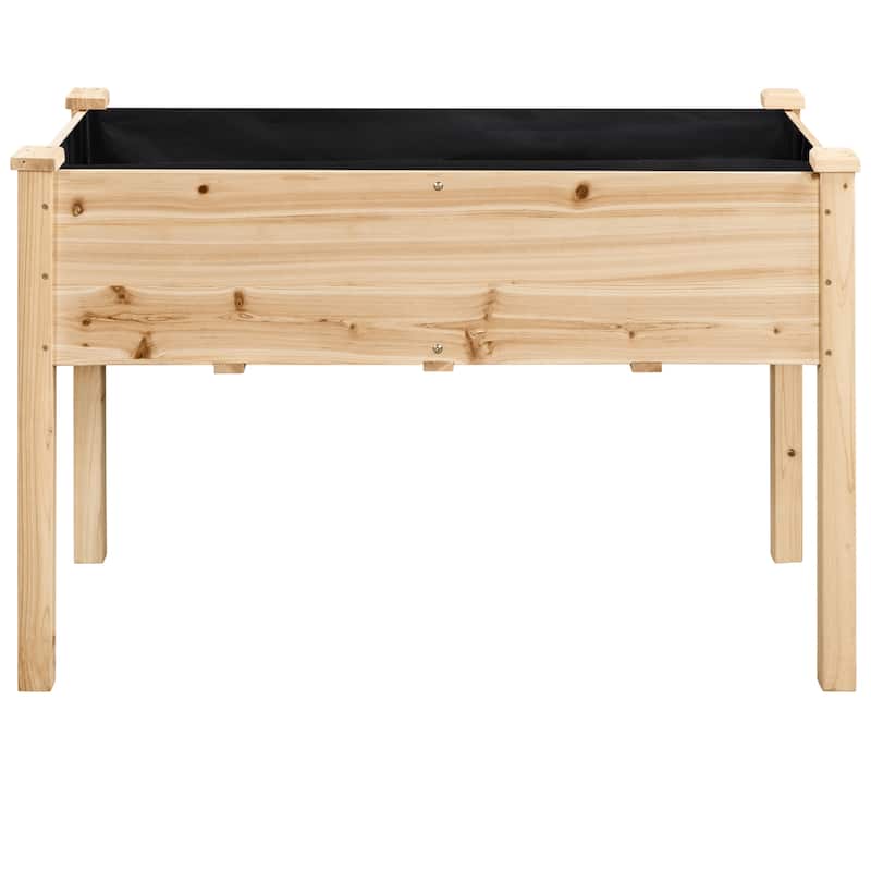 Yaheetech Raised Wooden Garden Bed Flower Boxes and Vegetable Planter