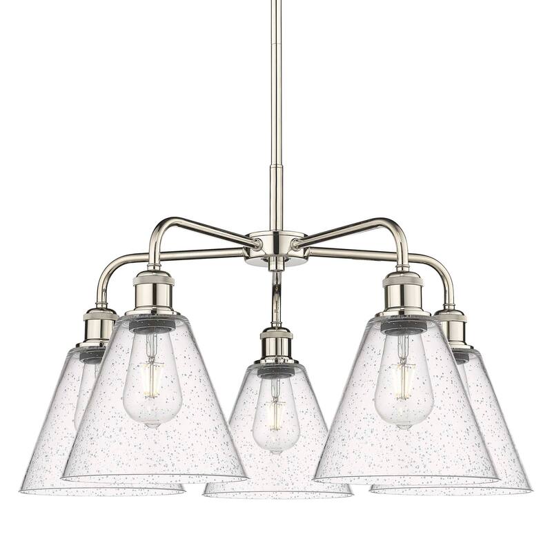 Innovations Lighting 516-5CR-16-26 Berkshire Chandelier Berkshire 5 - Polished Nickel / Seedy