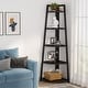 preview thumbnail 19 of 20, 70 inch Tall Corner Shelf, Rustic Ladder Corner Bookshelf Bookcase