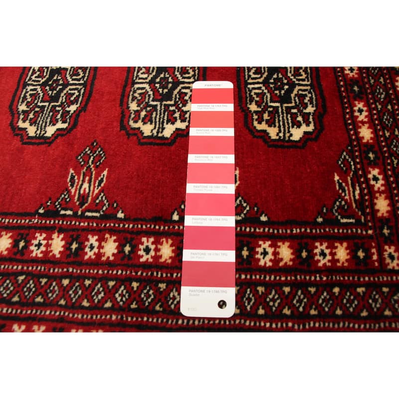 ECARPETGALLERY Hand-knotted Finest Peshawar Bokhara Red Wool Rug - 2'0 x 2'9
