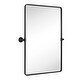 preview thumbnail 64 of 126, TEHOME Woodvale Rectangle Vertical Metal Wall Mirrors 23" x 35" - Rubbed Bronze