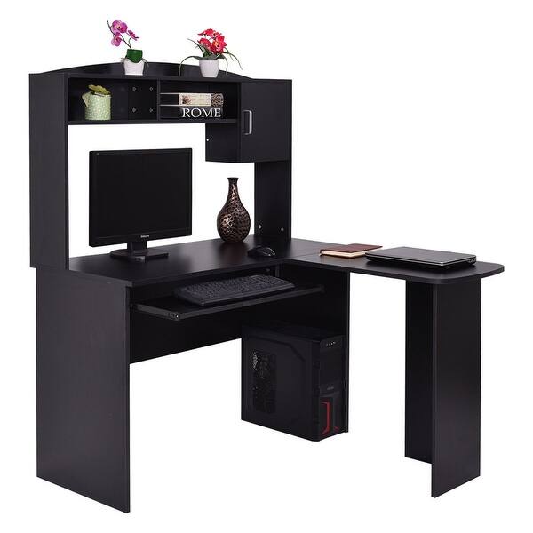 Shop Gymax Corner Computer Desk L Shaped Workstation Home Office