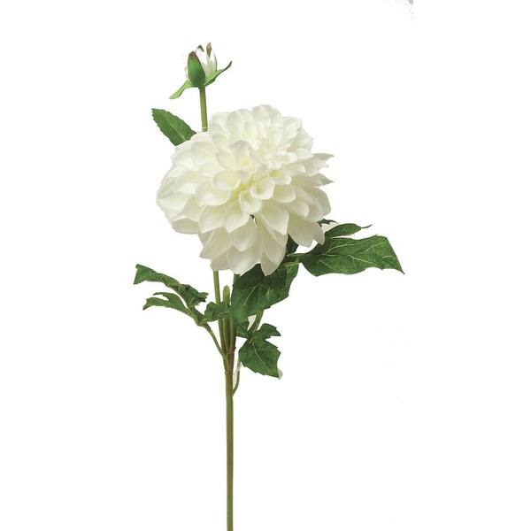 Creamy White Dahlia With Bud Stem Artificial Flower Bed Bath & Beyond