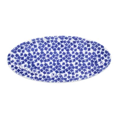 viva by VIETRI Santorini Flower Narrow Oval Platter