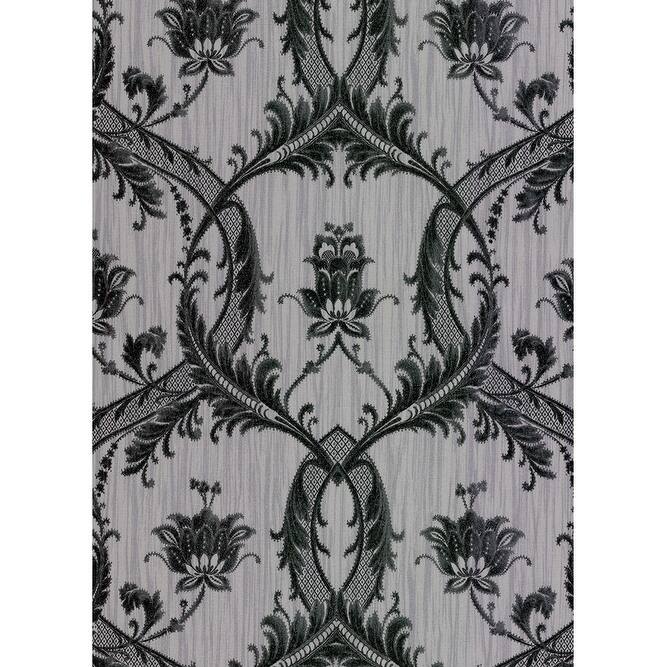 Brewster Vignole Grey Damask Wallpaper - 20.5in x 396in x 0.025in
