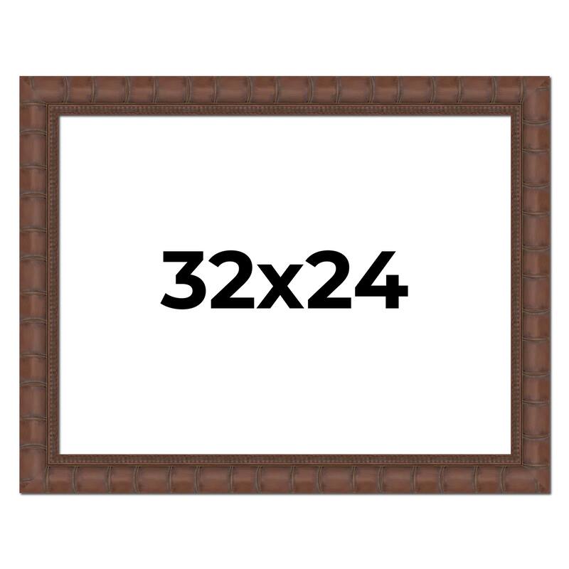 32x24 Frame Pewter Solid Wood Picture Frame Width 1.625 Inches | Interior Frame Depth 0.6875 Inches