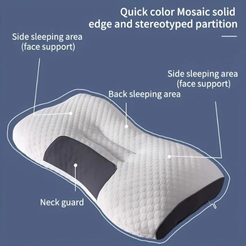 Set of 2/4 Cervical Neck Pillow, Soft and Non Collapsing Bed Pillow, Neck Support Sleep-Aid Pillow, Shoulder Neck Pain Relief