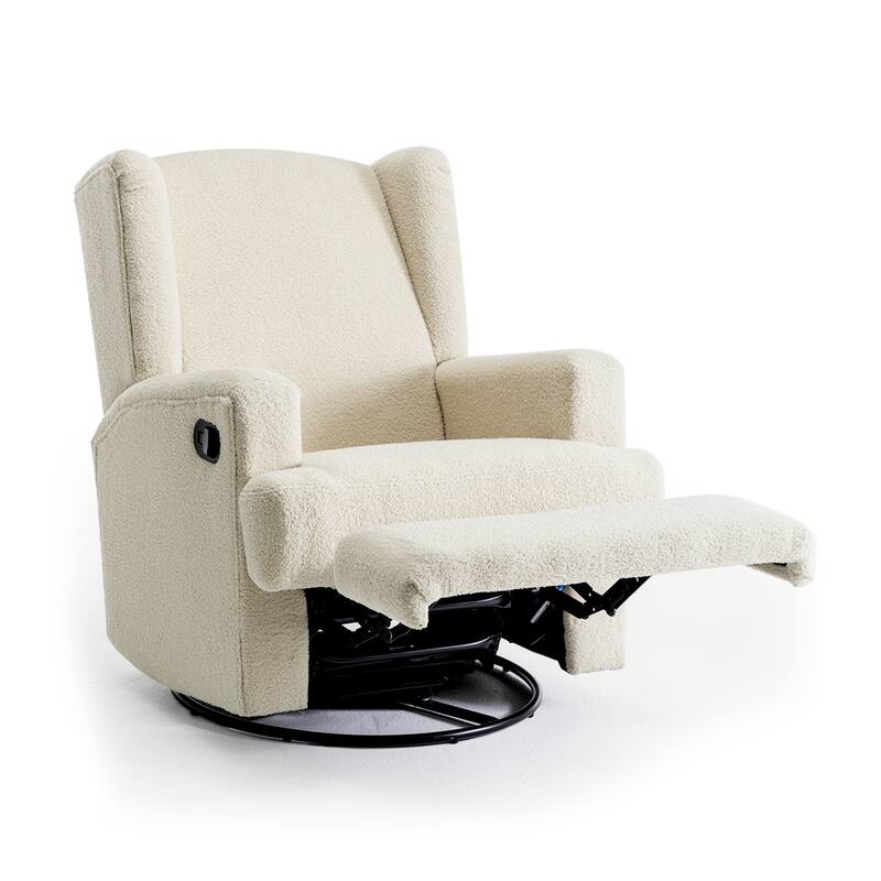 Swivel Wingback Glider Rocker Nursery Recliner Chair