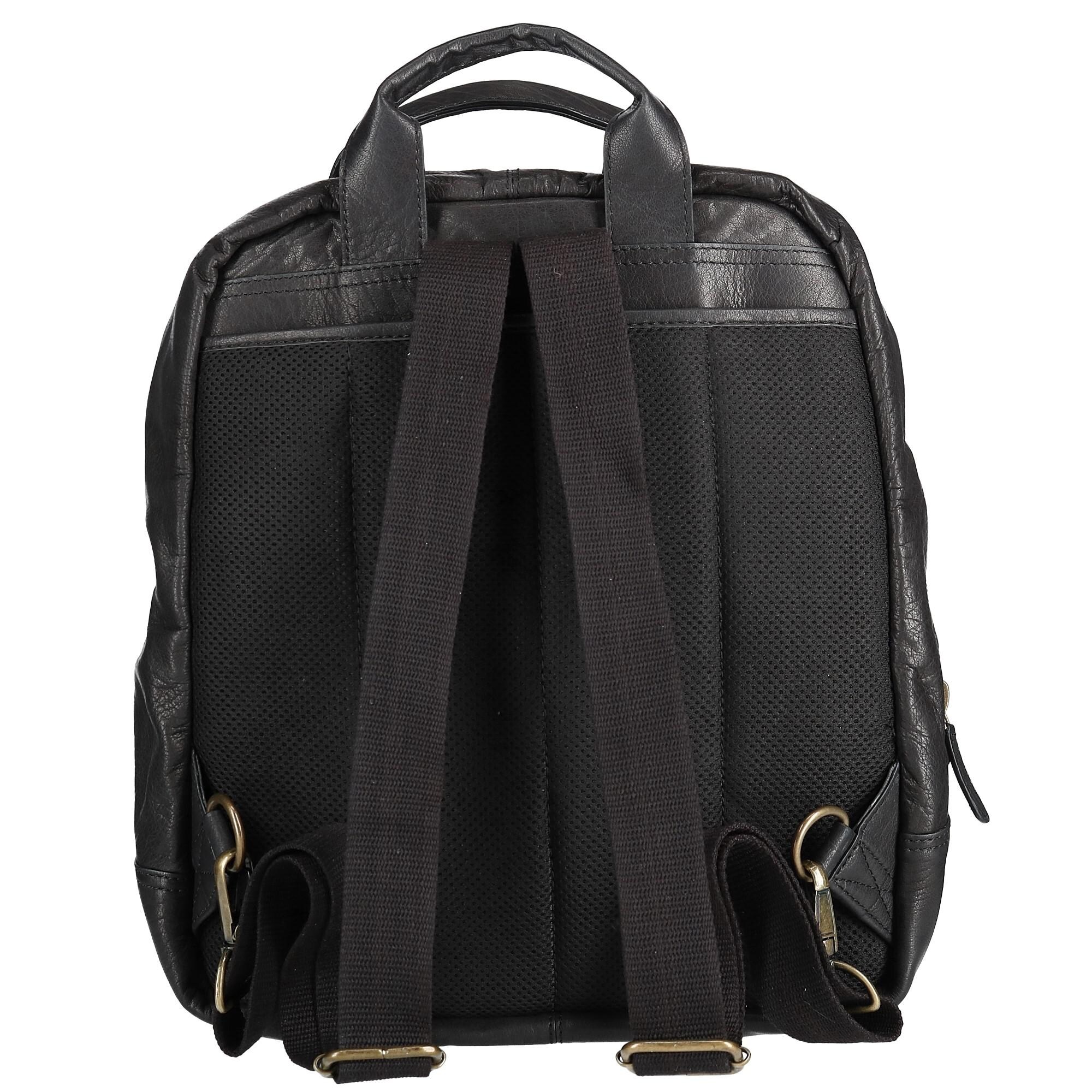 Shop Ctm Men S Leather Top Zip Backpack With Laptop Sleeve One