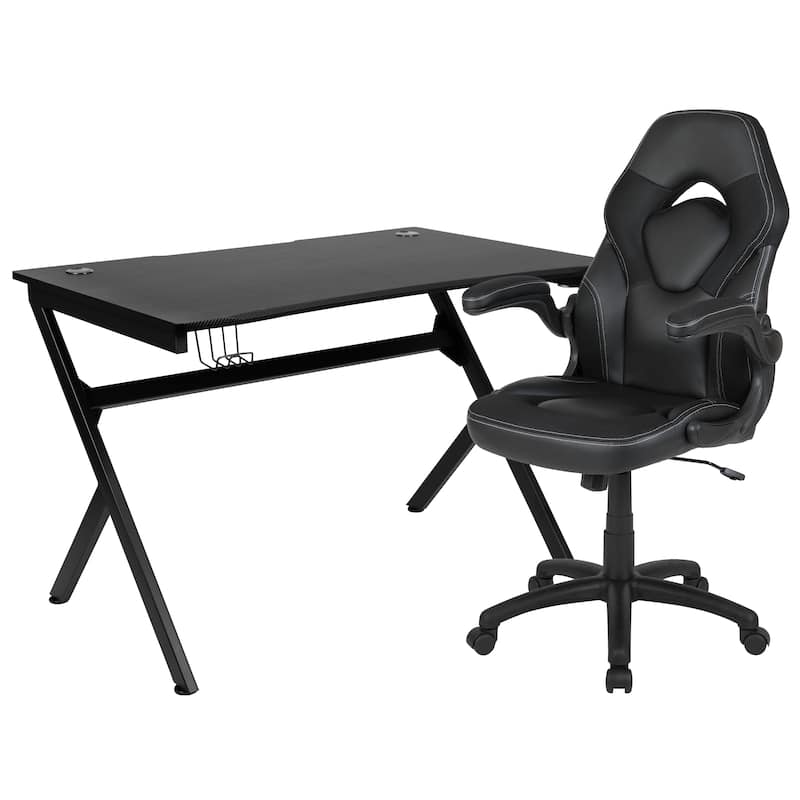 Gaming Desk Bundle - Cup/Headphone Holders, Wire Management