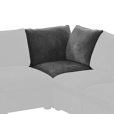 30x30x36 inches Dark Gray Chenille Corner Module, 48 lbs, Flexible, Pure Foam Cushion