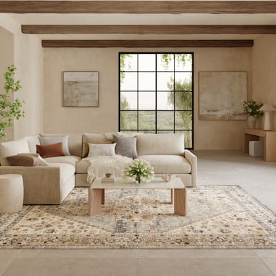 Nourison Pardis Indoor only Blue Persian Area Rug