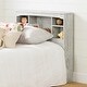 preview thumbnail 9 of 17, South Shore Navali Bookcase Headboard Seaside Pine