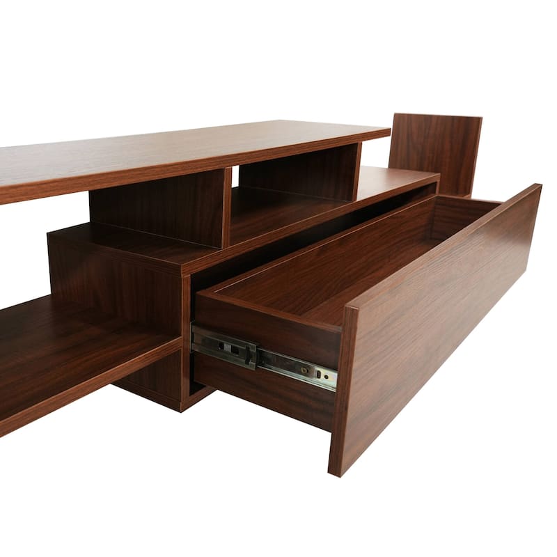 Surrey 60.2'' 2 Pc 1-Drawer Floating TV Stand Media Console with Open Shelves