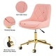 preview thumbnail 42 of 43, Modern Teddy Fleece Fabric with Metal Legs with Lift Adjustment, Swivel Office Chair