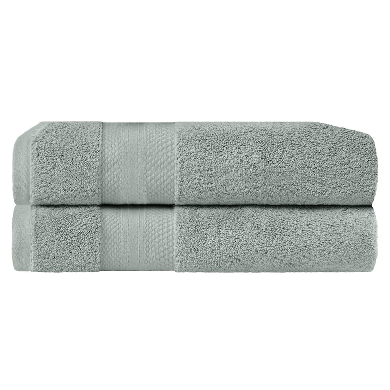 Superior Turkish Cotton Solid Heavyweight Bath Sheet Set of 2