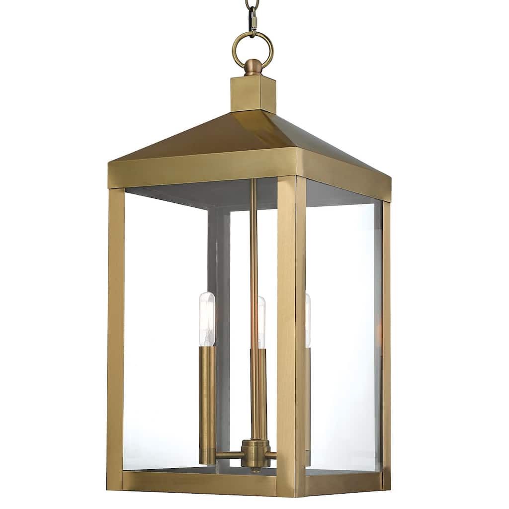 Livex Lighting Nyack 3 Light 11" Wide Outdoor Taper Candle Pendant